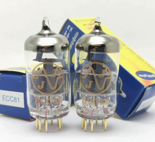 JJ ECC81 Electronic Vacuum Tube with gold-plated pins replaces 12AT7 vacuum tubes