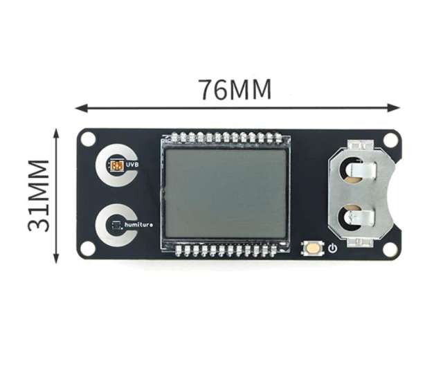 UVB Ultraviolet Temperature and Humidity Tester, UVB Numerical Intensity Temperature and Humidity Detection Module, Special for Creepy-Crawly Pets