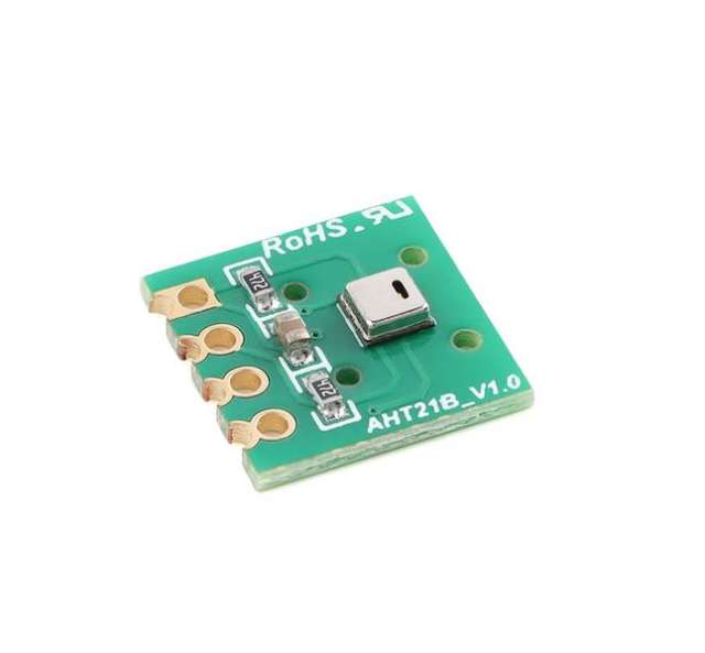 AHT21B digital temperature and humidity sensor module with I2C communication interface featuring fast response and strong anti-interference capability