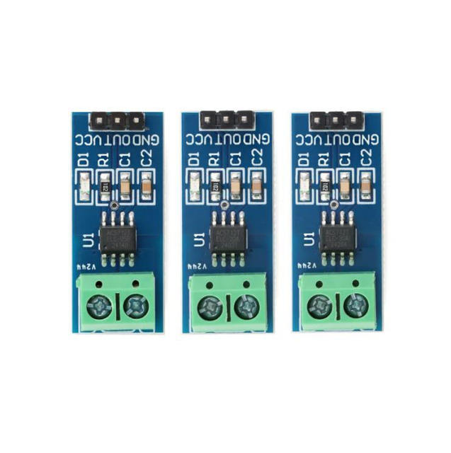 ACS712ELCTR-05B/20A/30A Hall current sensor module with measurement ranges of 5A/20A/30A