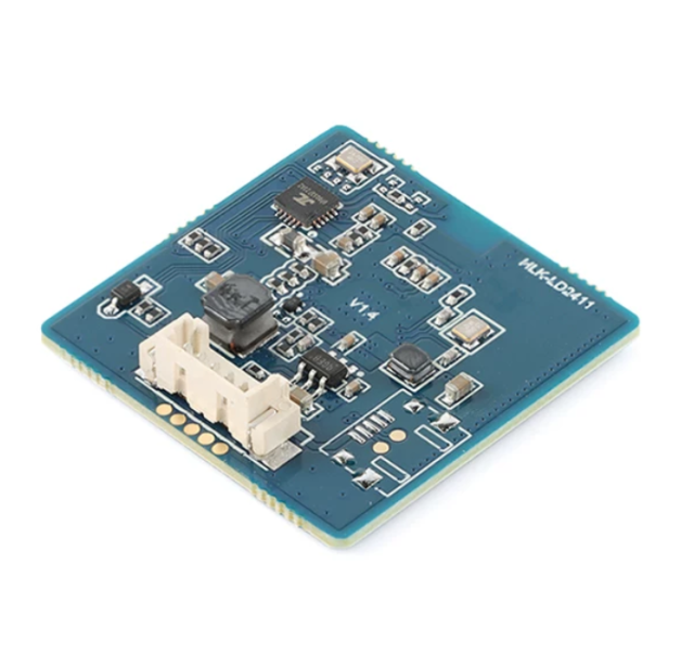 LD2411-24G radar sensing module for intelligent bathroom toilet, featuring gesture recognition and automatic on/off function