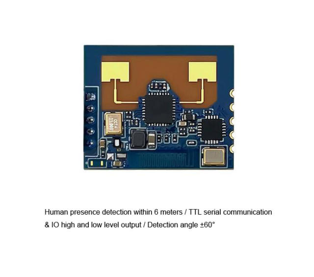 HLK-LD2401P Intelligent human body presence sensing radar module millimeter wave TTL output IO high and low level output 6 meters sensing angle ± 60 °