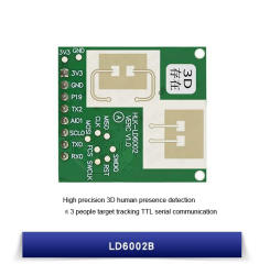 HLK-LD6002B 60GHz Radar Module, Human Movement Tracking, Heartbeat Monitoring, Fall Detection Sensor