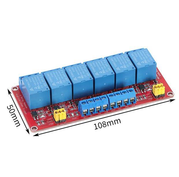 1/2/4/6/8-channel optocoupler isolation relay module, high and low level trigger switch