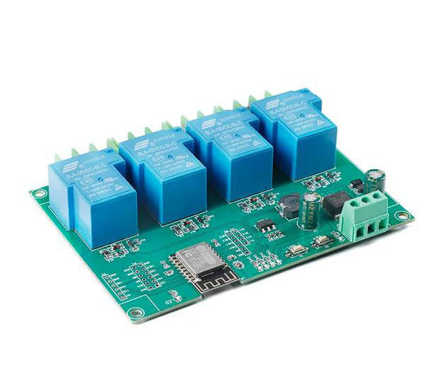 ESP12F_Relay_X4 WIFI relay module, IoT smart home, secondary development, ESP-12F relay, 30A, 4-channel