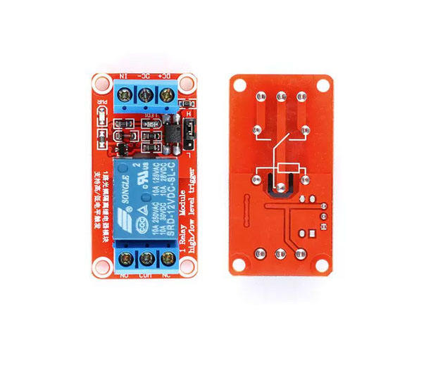Relay module, optocoupler isolator switch, high/low level trigger, 1 channel relay, 5/12/24V