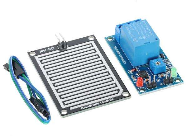 Raindrop 5V/12V relay module, rain sensing control switch, humidity relay, adjustable sensitivity