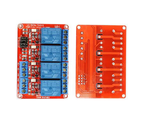 Relay module, optocoupler isolator switch, high/low level trigger, 6 channel relay, 5/12/24V