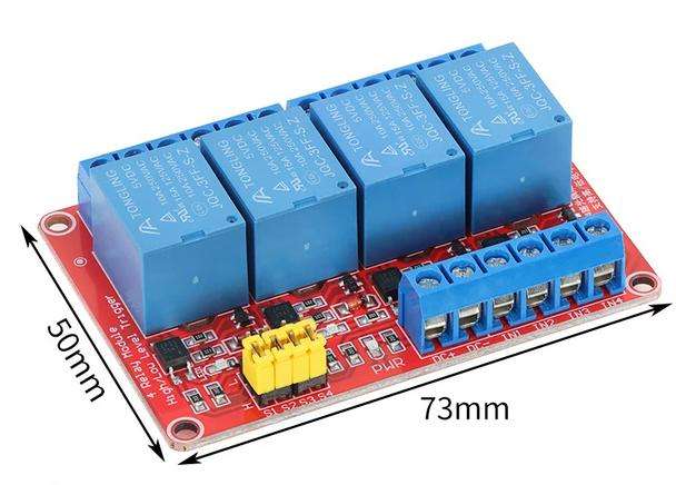 1/2/4/6/8-channel optocoupler isolation relay module, high and low level trigger switch
