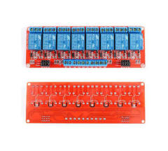 Relay module, optocoupler isolator switch, high/low level trigger, 8 channel relay, 5/12/24V