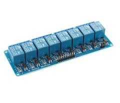 8-channel relay module, 5V/12V low-level triggered relay control board, with optocoupler and indicator light, PLC