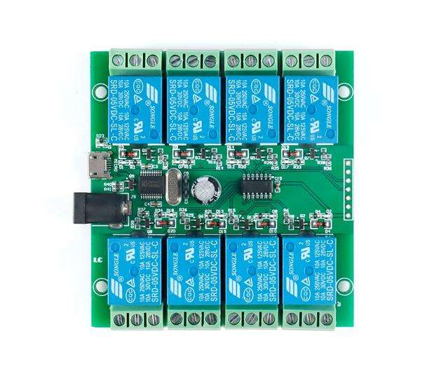 LCUS-8 Relay Module USB Smart Control Switch USB Command Relay 8-Channel Relay