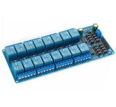 16-channel relay module 5V/12V low-level with optocoupler protection LM2596 power control board module