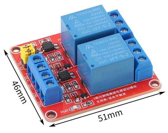 1/2/4/6/8-channel optocoupler isolation relay module, high and low level trigger switch