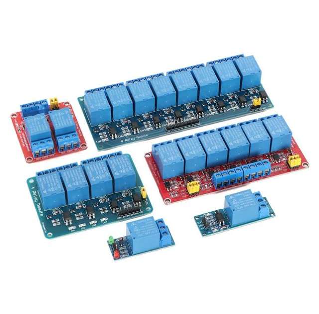 1/2/4/6/8/16-channel optocoupler isolation relay module, high/low level trigger switch