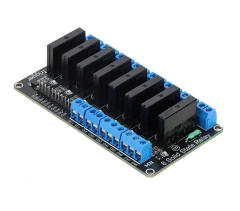 1/2/4/8-channel solid-state relay module, 5/12/24V, high/low level trigger, with fuse