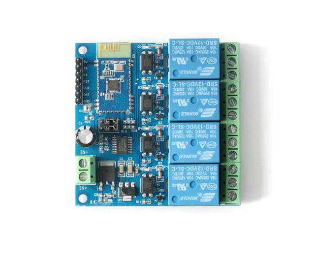 Bluetooth relay module 1/2/4-ch, controlled by mobile APP, smart home, wireless control switch, 12V relay