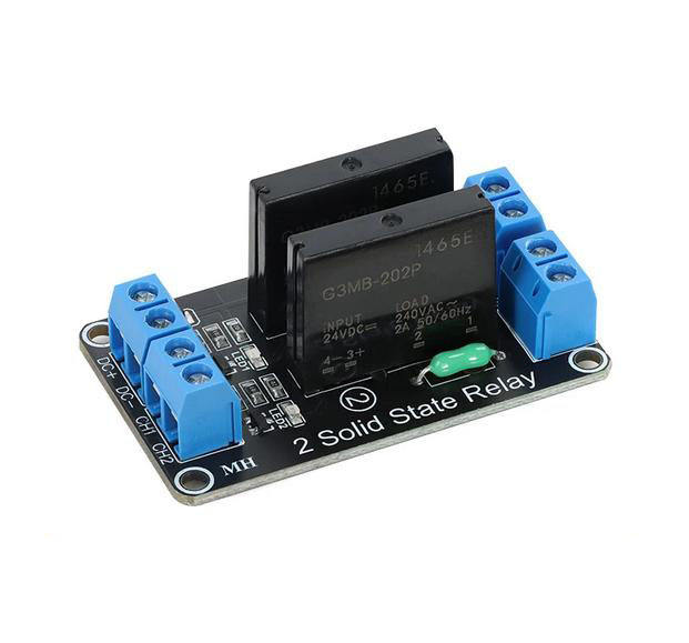 1/2/4/8-channel solid-state relay module, 5/12/24V, high/low level trigger, with fuse