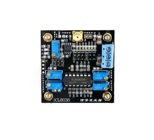 ICL8038 signal generator, sine wave, square wave, triangular wave, low frequency, adjustable frequency and amplitude, 350K