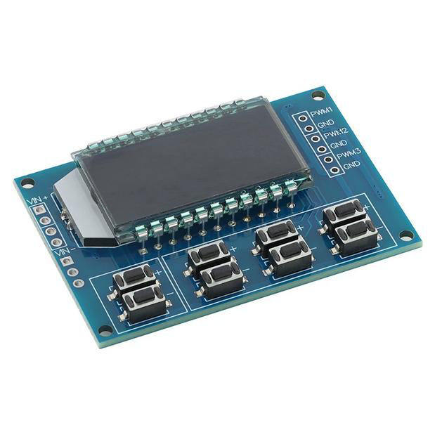 1/2/3-channel PWM signal generator, PWM pulse frequency and duty cycle adjustable module, square wave and rectangular wave