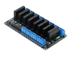 1/2/4/8-channel solid-state relay module, 5/12/24V, high/low level trigger, with fuse
