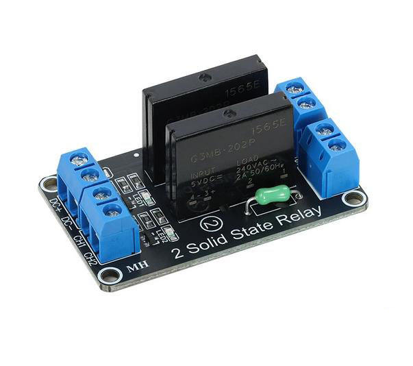 1/2/4/8-channel solid-state relay module, 5/12/24V, high/low level trigger, with fuse