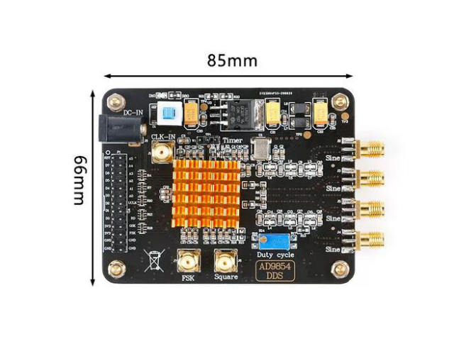 AD9854 DDS signal generator, sine wave/square wave, high-frequency signal source, frequency range from 1Hz to 120MHz