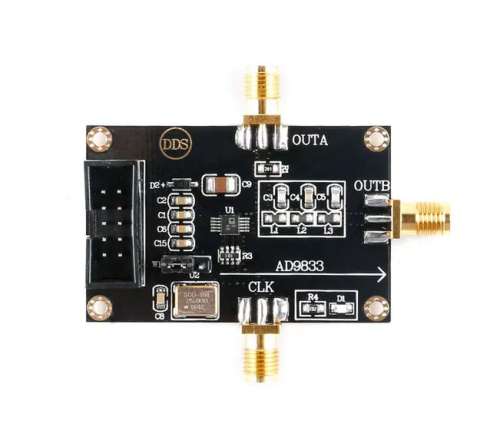 AD9833 DDS signal generator, sine wave and square wave function generator, 25M main frequency, SPI