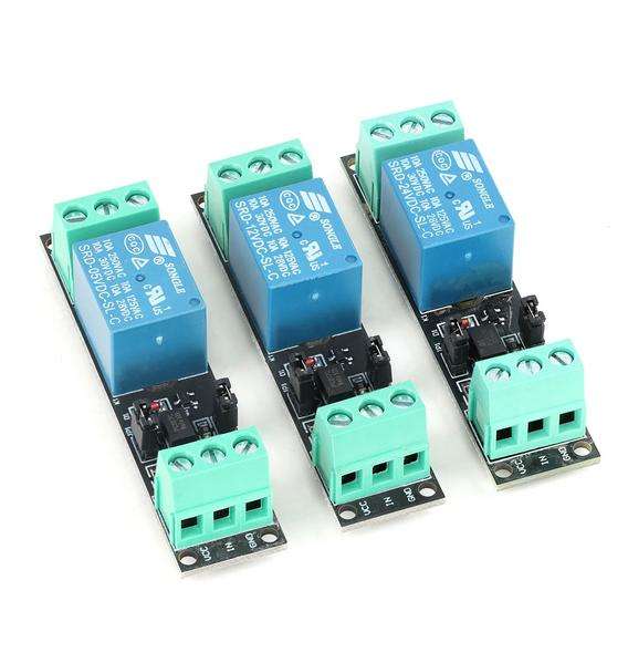 Single-channel 5V/12V/24V relay isolation drive control module, high-level drive board