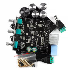 XY-T50L 50W*2 Bluetooth 5.0 Digital Power Amplifier Board Pre-amplifier Treble/Bass Adjustment Stereo Module AUX