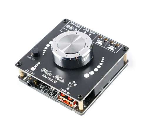 ZK-1002M Bluetooth Power Amplifier 2.0 Stereo 2*100W Bluetooth 5.0 Digital Power Amplifier AUX/USB