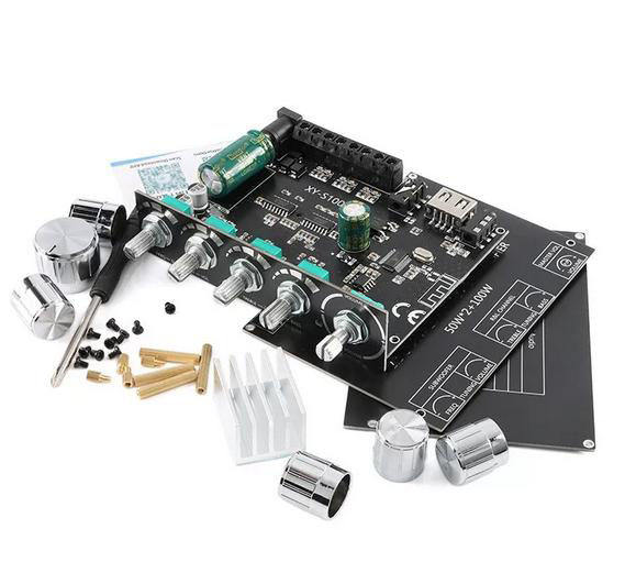 XY-S100L 50W*2+100W subwoofer Bluetooth audio amplifier module, 2.1 channel high/heavy bass tone