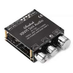 XY-T50L 50W*2 Bluetooth 5.0 Digital Power Amplifier Board Pre-amplifier Treble/Bass Adjustment Stereo Module AUX