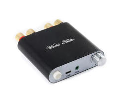 ZK-1002D 2*100W Bluetooth 5.0 audio amplifier board, 9-24V, aluminum alloy casing, 2.0 dual-channel stereo sound