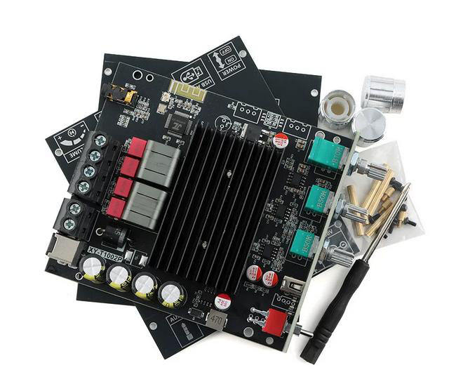 XY-T1002P 100W*2 high-power Bluetooth digital amplifier board module with treble and bass adjustment for audiophiles