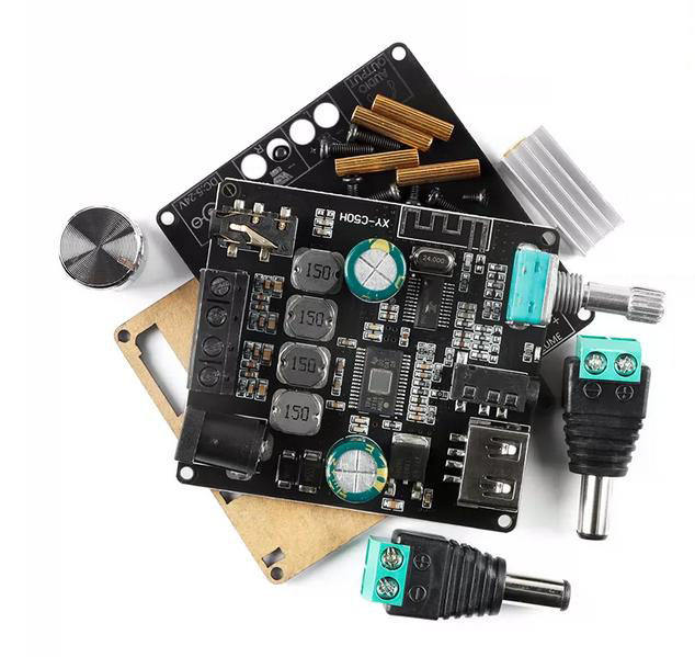 XY-C50H 50W*2 Bluetooth power amplifier board TPA3116 module HIFI-grade stereo digital adjustable audio