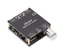 XYC50L 2*50W stereo Bluetooth digital amplifier board, 12/24V power supply, dual-channel, 360-degree stepless tuning