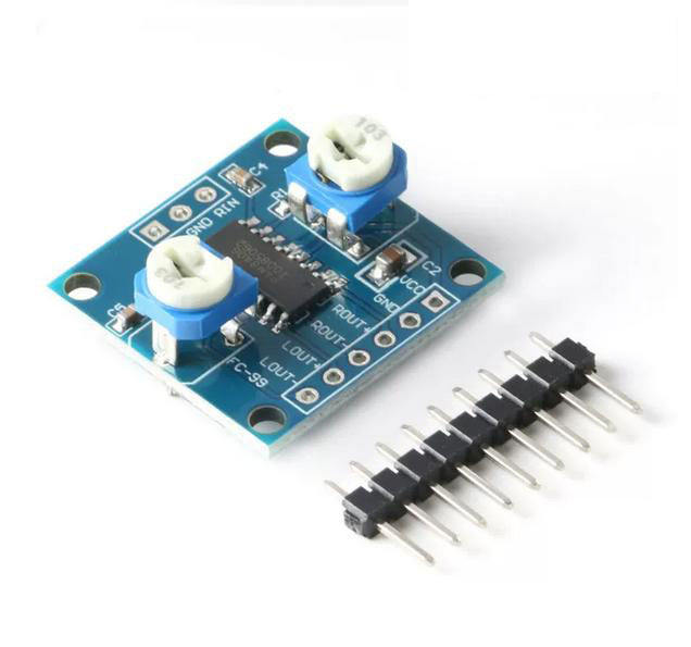 PAM8406 audio amplifier board, 2X5W, stereo sound, noise-free, with potentiometer for volume adjustment, suitable for audio modification