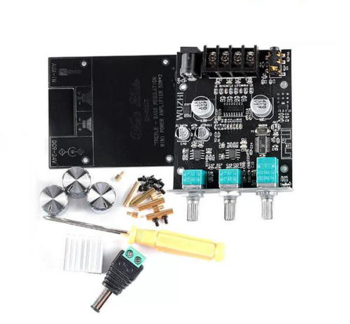 ZK-502MT Bluetooth power amplifier module, stereo Bluetooth audio power amplifier, 50W*2, with treble and bass adjustment
