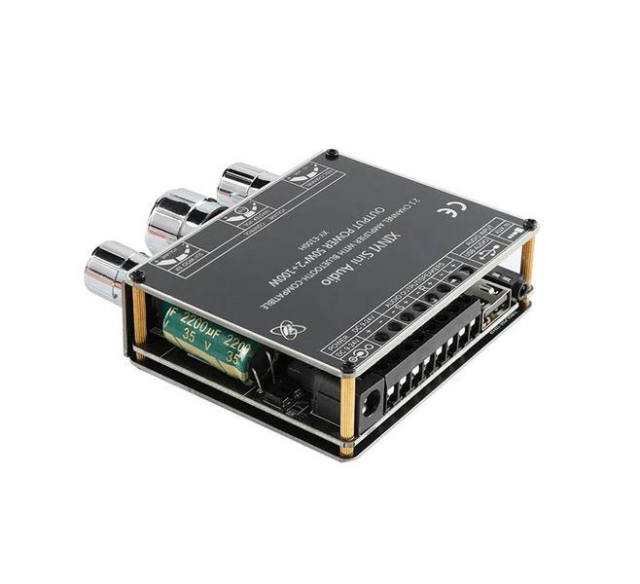 XY-E100H 2.1 channel Bluetooth audio amplifier board module, featuring 50W+50W+100W subwoofer, delivering high-fidelity and high-quality sound