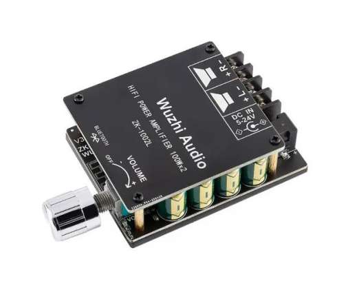 ZK-1002L 2*100W Bluetooth 5.0 Digital Power Amplifier Board 2.0 Stereo Module Volume Switch