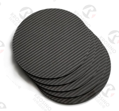 Custom Made 3K Carbon Fiber Parts CNC Cutting Carbon Fiber Round Discs