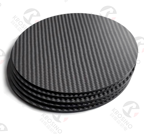 Custom Made 3K Carbon Fiber Parts CNC Cutting Carbon Fiber Round Discs