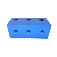 6061 t6 Aluminium Alloy Spare Parts Aluminium Block CNC Milling Parts Blue Anodized Aluminum Spare Parts