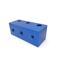 6061 t6 Aluminium Alloy Spare Parts Aluminium Block CNC Milling Parts Blue Anodized Aluminum Spare Parts