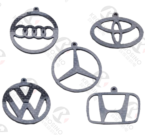 Custom Made 3K Plain Matt Carbon Fiber Car Key Chain Pendant
