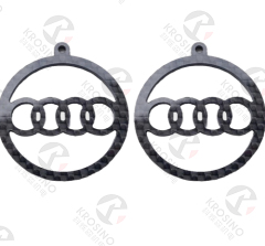 Custom Made 3K Plain Matt Carbon Fiber Car Key Chain Pendant
