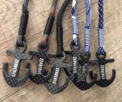 Custom Made 3K Twill Matt Carbon Fiber Decorative Pendant, Bracelet Pendant, Anchor Pendant,Carbon Fiber Gift Produts