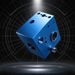6061 t6 Aluminium Alloy Spare Parts Aluminium Block CNC Milling Parts Blue Anodized Aluminum Spare Parts