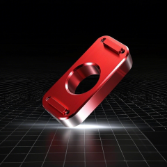China Custom Made Red Anodized CNC Machining Parts CNC Aluminum Machine Parts Labeling Machine Assembly Parts
